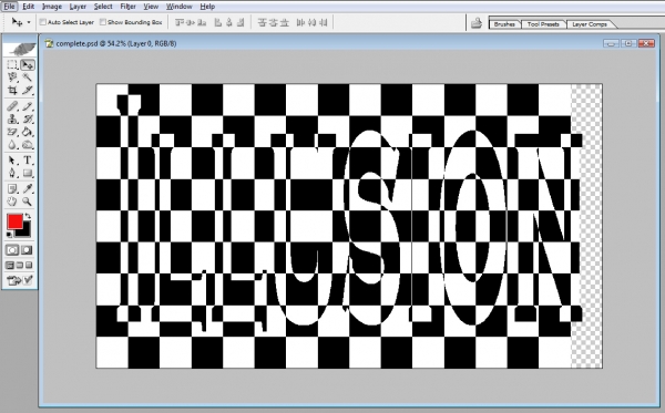 Creation of Checkered Illusion: Step 18